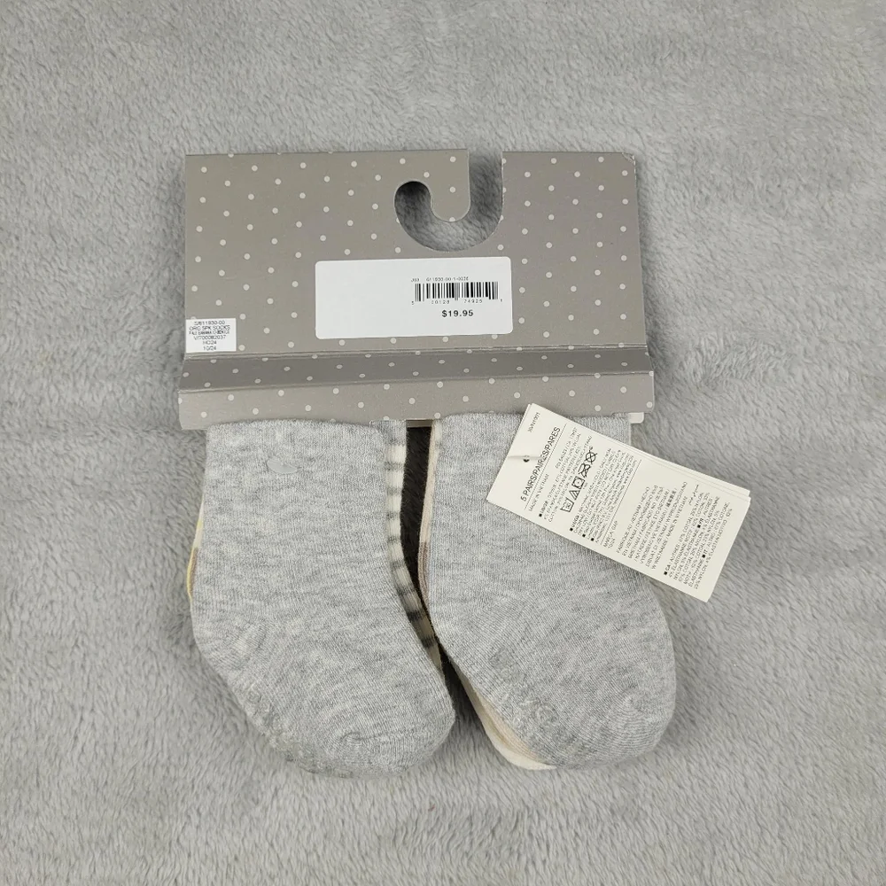 New Gap First Favorites Baby Socks 3-6 Months 5 Pairs Bears Neutral